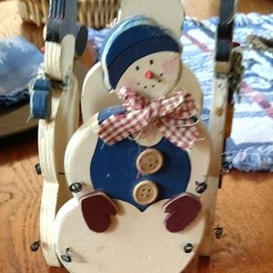 Four square snowman decor